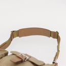 PRADA Shoulder Bag Nylon Beige Silver Auth ep12067-8