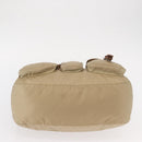 PRADA Shoulder Bag Nylon Beige Silver Auth ep12067-5