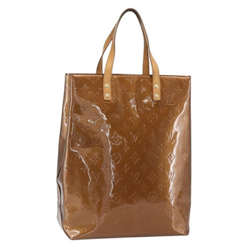 LOUIS VUITTON Monogram Vernis Reade MM Hand Bag Bronze M91143 LV Auth ep12070