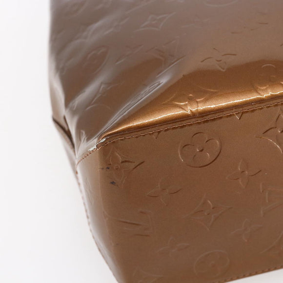 LOUIS VUITTON Monogram Vernis Reade MM Hand Bag Bronze M91143 LV Auth ep12070