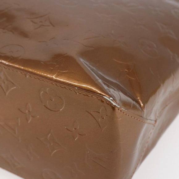 LOUIS VUITTON Monogram Vernis Reade MM Hand Bag Bronze M91143 LV Auth ep12070