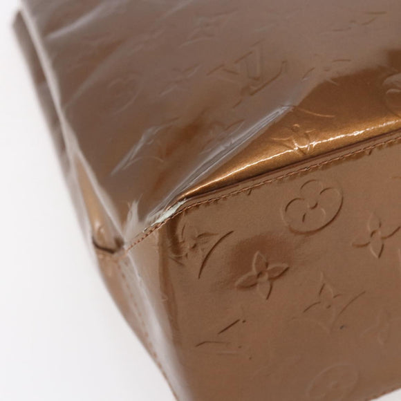 LOUIS VUITTON Monogram Vernis Reade MM Hand Bag Bronze M91143 LV Auth ep12070
