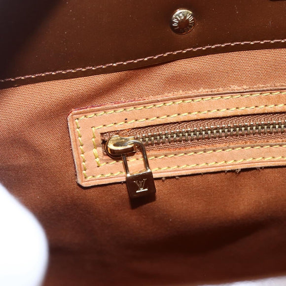 LOUIS VUITTON Monogram Vernis Reade MM Hand Bag Bronze M91143 LV Auth ep12070