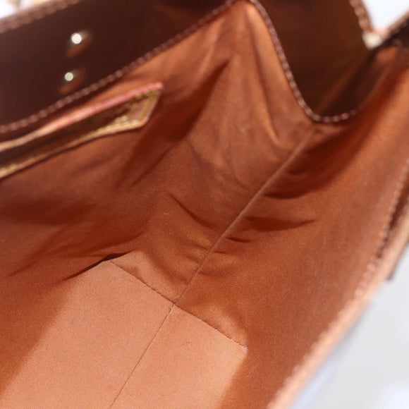 LOUIS VUITTON Monogram Vernis Reade MM Hand Bag Bronze M91143 LV Auth ep12070