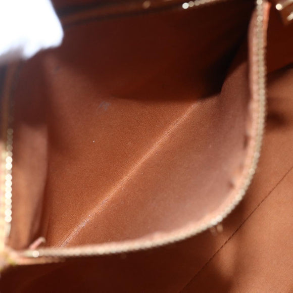 LOUIS VUITTON Monogram Vernis Reade MM Hand Bag Bronze M91143 LV Auth ep12070