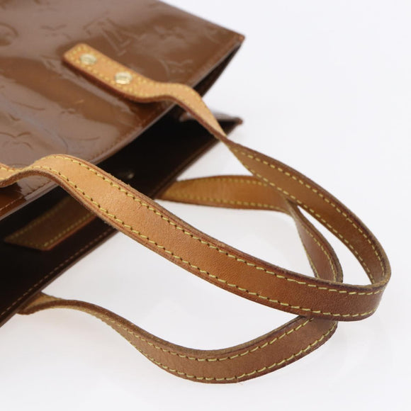 LOUIS VUITTON Monogram Vernis Reade MM Hand Bag Bronze M91143 LV Auth ep12070
