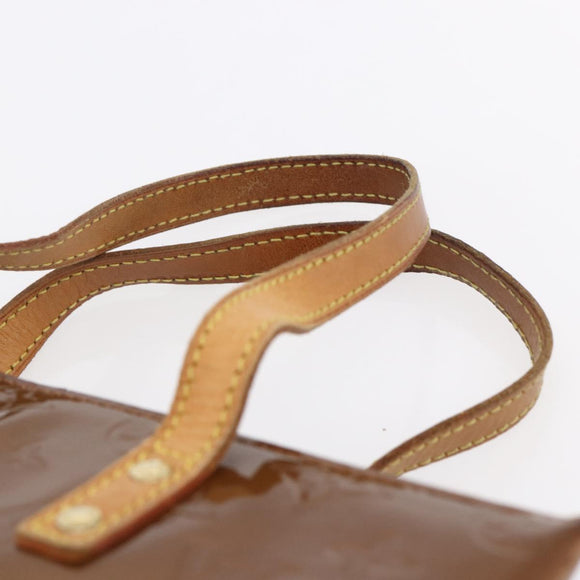 LOUIS VUITTON Monogram Vernis Reade MM Hand Bag Bronze M91143 LV Auth ep12070