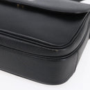 Burberrys Shoulder Bag Leather Black Gold Auth ep12073-10