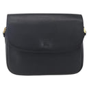 Burberrys Shoulder Bag Leather Black Gold Auth ep12073-2