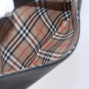 Burberrys Shoulder Bag Leather Black Gold Auth ep12073-20