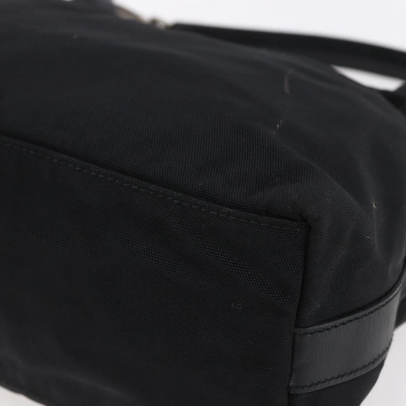 GUCCI Shoulder Bag Nylon Black Silver 000 0602 Auth ep12075