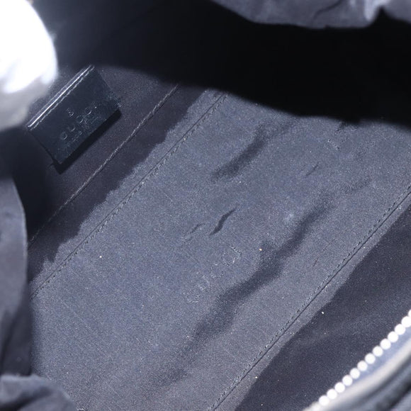 GUCCI Shoulder Bag Nylon Black Silver 000 0602 Auth ep12075