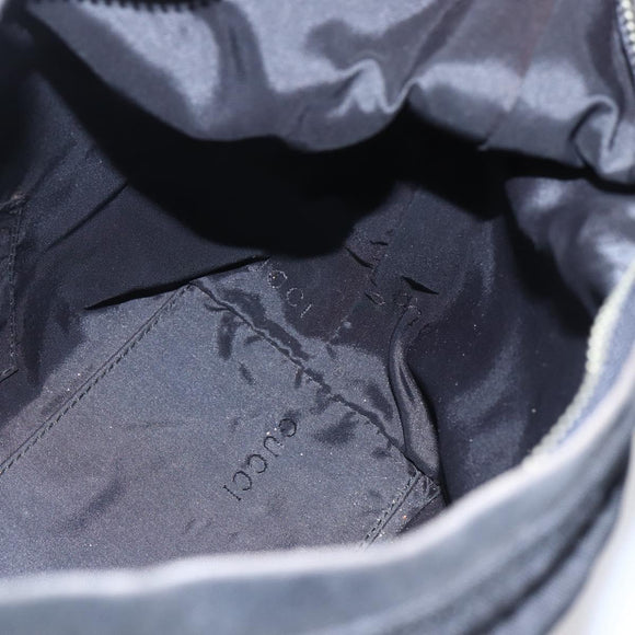 GUCCI Shoulder Bag Nylon Black Silver 000 0602 Auth ep12075