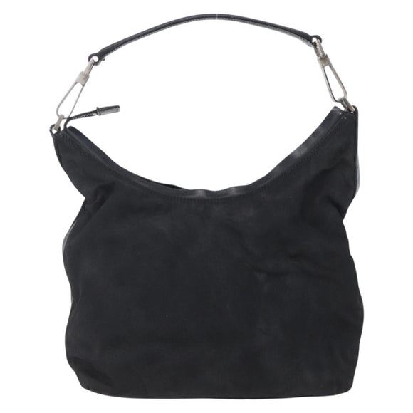 GUCCI Shoulder Bag Nylon Black Silver 000 0602 Auth ep12075