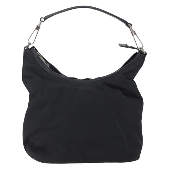 GUCCI Shoulder Bag Nylon Black Silver 000 0602 Auth ep12075