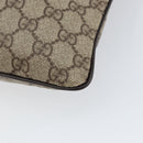 GUCCI GG Supreme Shoulder Bag PVC Beige Silver 141626 Auth ep12076-16