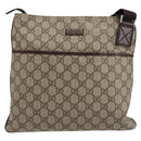 GUCCI GG Supreme Shoulder Bag PVC Beige Silver 141626 Auth ep12076-13