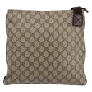 GUCCI GG Supreme Shoulder Bag PVC Beige Silver 141626 Auth ep12076-2