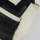 BALENCIAGA Navy Cabas S Hand Bag Canvas Black White 339933 Auth ep12080-10