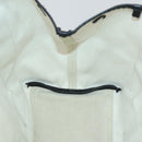 BALENCIAGA Navy Cabas S Hand Bag Canvas Black White 339933 Auth ep12080-15