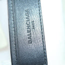 BALENCIAGA Navy Cabas S Hand Bag Canvas Black White 339933 Auth ep12080-17