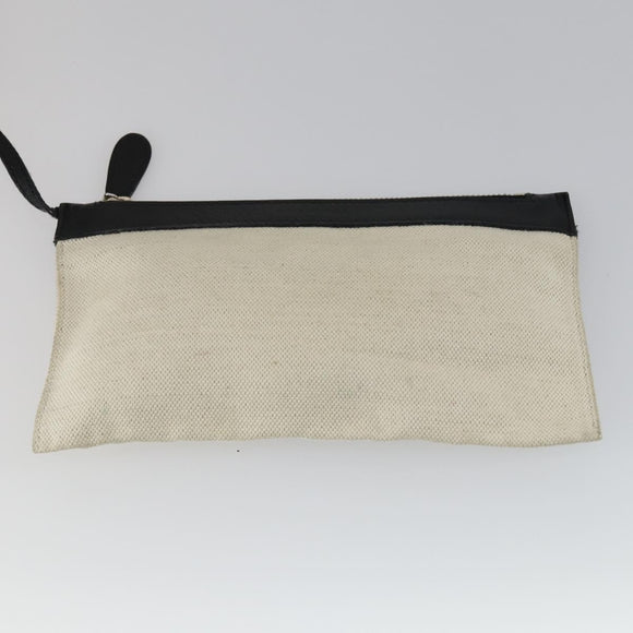 BALENCIAGA Navy Cabas S Hand Bag Canvas Black White 339933 Auth ep12080