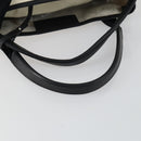 BALENCIAGA Navy Cabas S Hand Bag Canvas Black White 339933 Auth ep12080-7