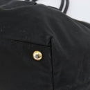PRADA Hand Bag Nylon Black Gold Auth ep12082-14