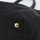 PRADA Hand Bag Nylon Black Gold Auth ep12082-16