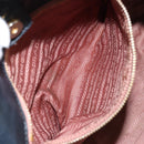 PRADA Hand Bag Nylon Black Gold Auth ep12082-21