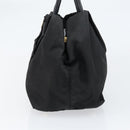PRADA Hand Bag Nylon Black Gold Auth ep12082-4