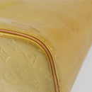LOUIS VUITTON Monogram Vernis Houston Hand Bag Beige M91004 LV Auth ep12084-14