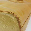 LOUIS VUITTON Monogram Vernis Houston Hand Bag Beige M91004 LV Auth ep12084-16
