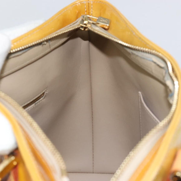 LOUIS VUITTON Monogram Vernis Houston Hand Bag Beige M91004 LV Auth ep12084