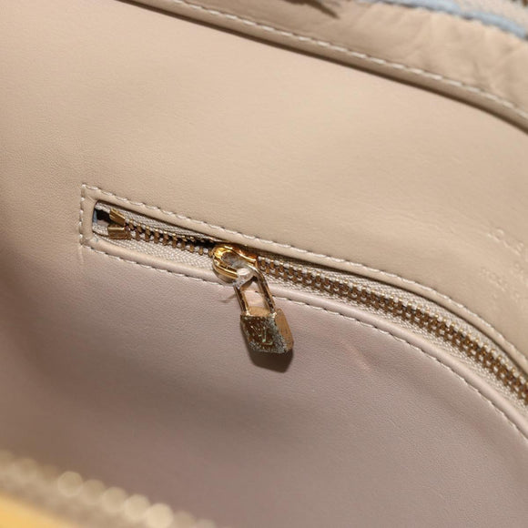 LOUIS VUITTON Monogram Vernis Houston Hand Bag Beige M91004 LV Auth ep12084