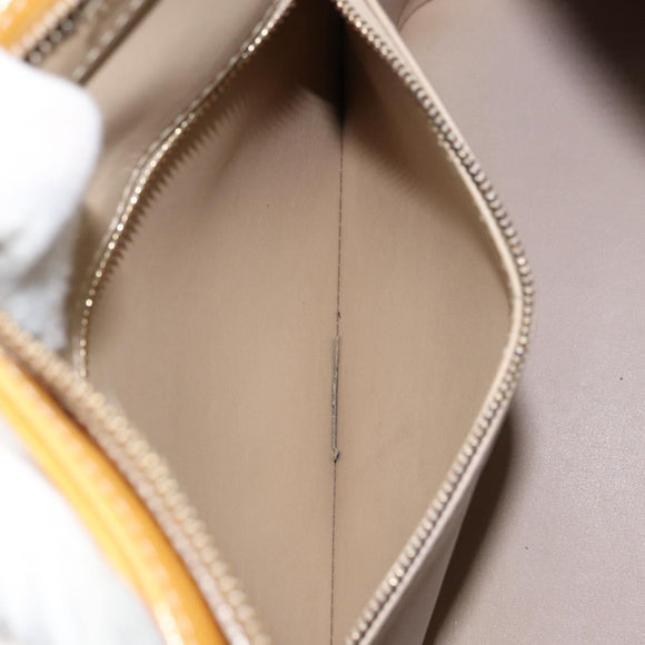 LOUIS VUITTON Monogram Vernis Houston Hand Bag Beige M91004 LV Auth ep12084