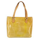 LOUIS VUITTON Monogram Vernis Houston Hand Bag Beige M91004 LV Auth ep12084-2