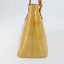 LOUIS VUITTON Monogram Vernis Houston Hand Bag Beige M91004 LV Auth ep12084-4