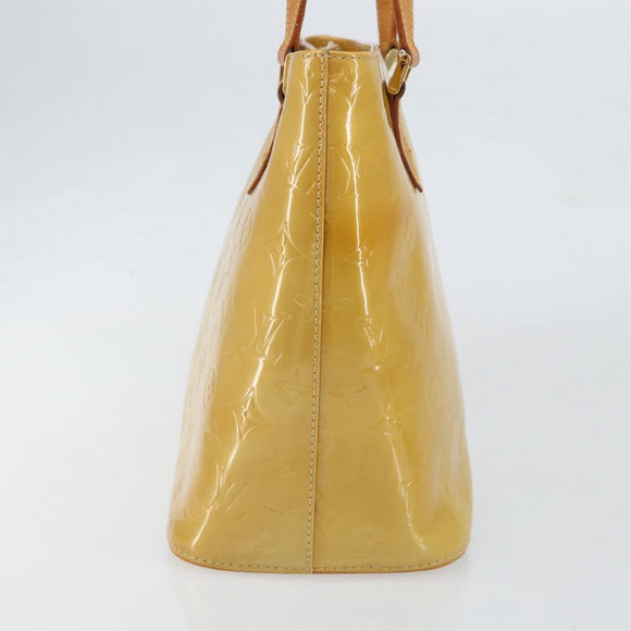 LOUIS VUITTON Monogram Vernis Houston Hand Bag Beige M91004 LV Auth ep12084