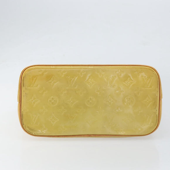 LOUIS VUITTON Monogram Vernis Houston Hand Bag Beige M91004 LV Auth ep12084
