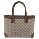 GUCCI GG Canvas Hand Bag Beige Gold 002 1119 1705 Auth ep12088-2