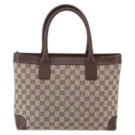 GUCCI GG Canvas Hand Bag Beige Gold 002 1119 1705 Auth ep12088 - 0