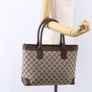 GUCCI GG Canvas Hand Bag Beige Gold 002 1119 1705 Auth ep12088-22