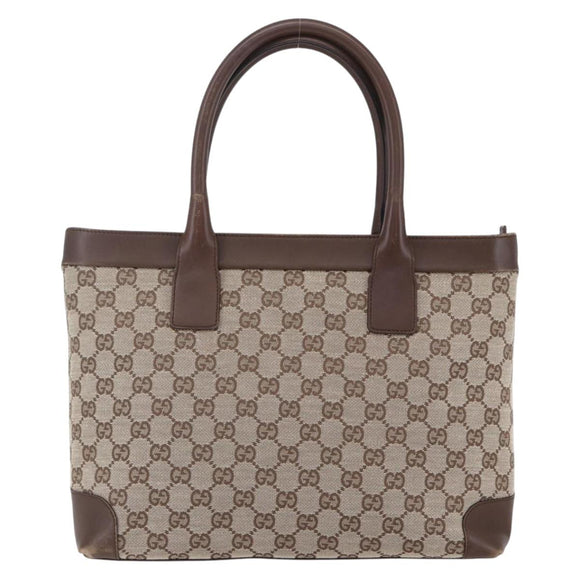 GUCCI GG Canvas Hand Bag Beige Gold 002 1119 1705 Auth ep12088