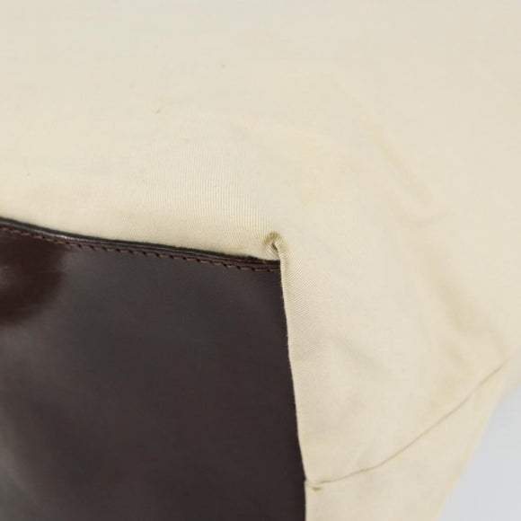 FENDI Hand Bag Canvas Ivory Auth ep12091