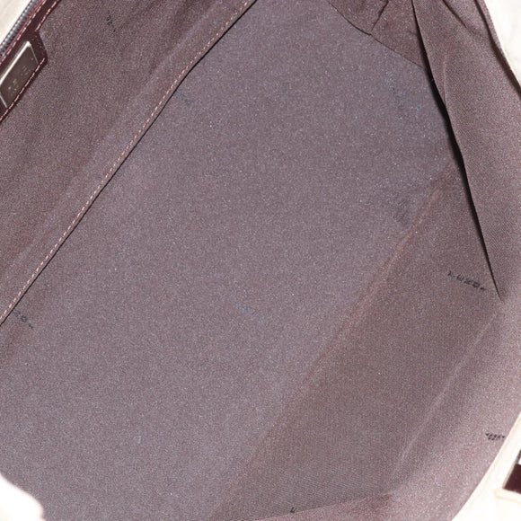 FENDI Hand Bag Canvas Ivory Auth ep12091