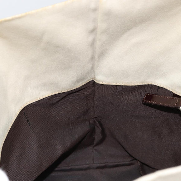 FENDI Hand Bag Canvas Ivory Auth ep12091