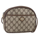 GUCCI GG Supreme Shoulder Bag PVC Beige Gold 116 02 607 Auth ep12092-1