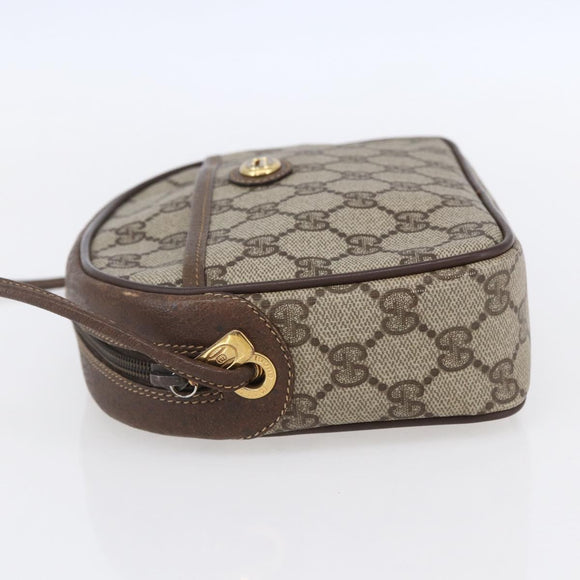 GUCCI GG Supreme Shoulder Bag PVC Beige Gold 116 02 607 Auth ep12092