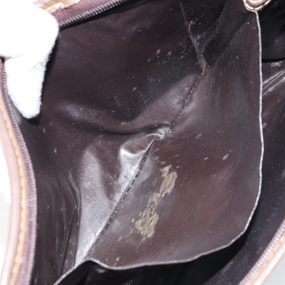 FENDI Zucchino Canvas Clutch Bag Beige Auth ep12093